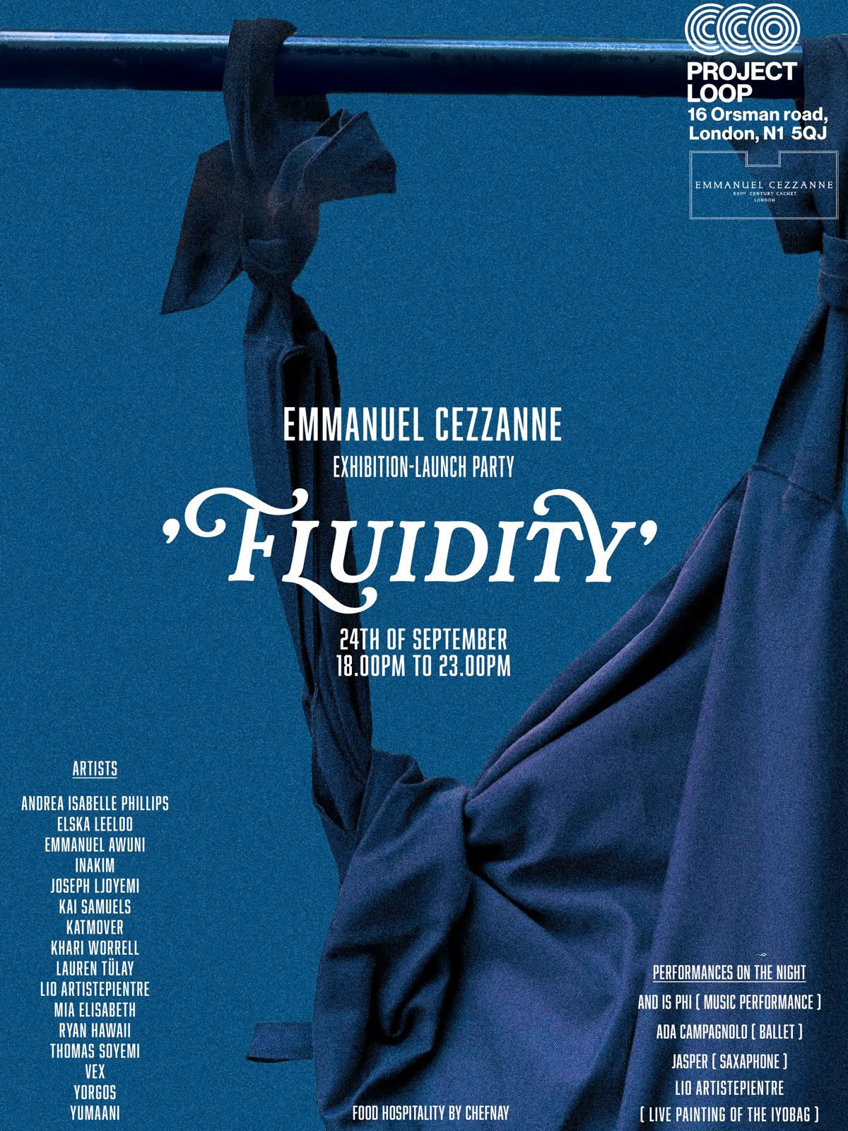 Fluidity exhibition-launch party poster